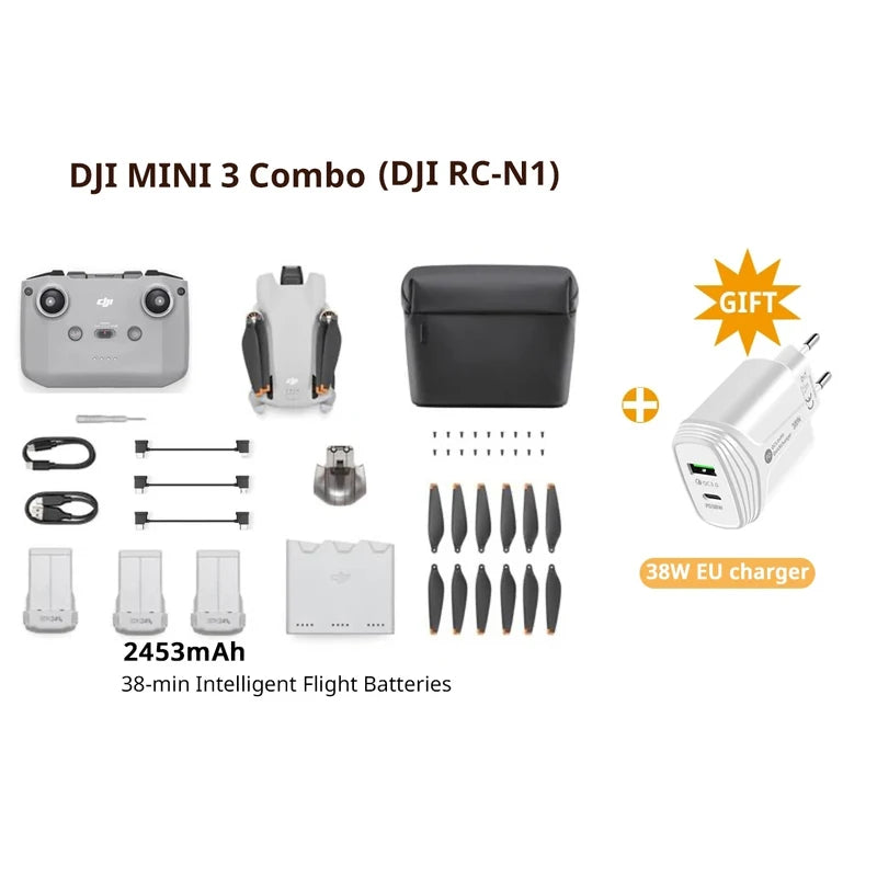 DJI Mini 3 Combo Drone com transmissão de 10 km