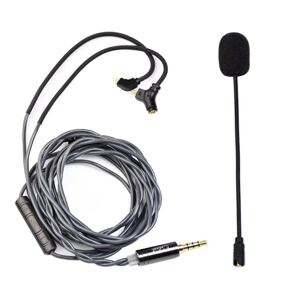 Fones de ouvido Kinera Celest Wyvern pretos com cabo e microfone