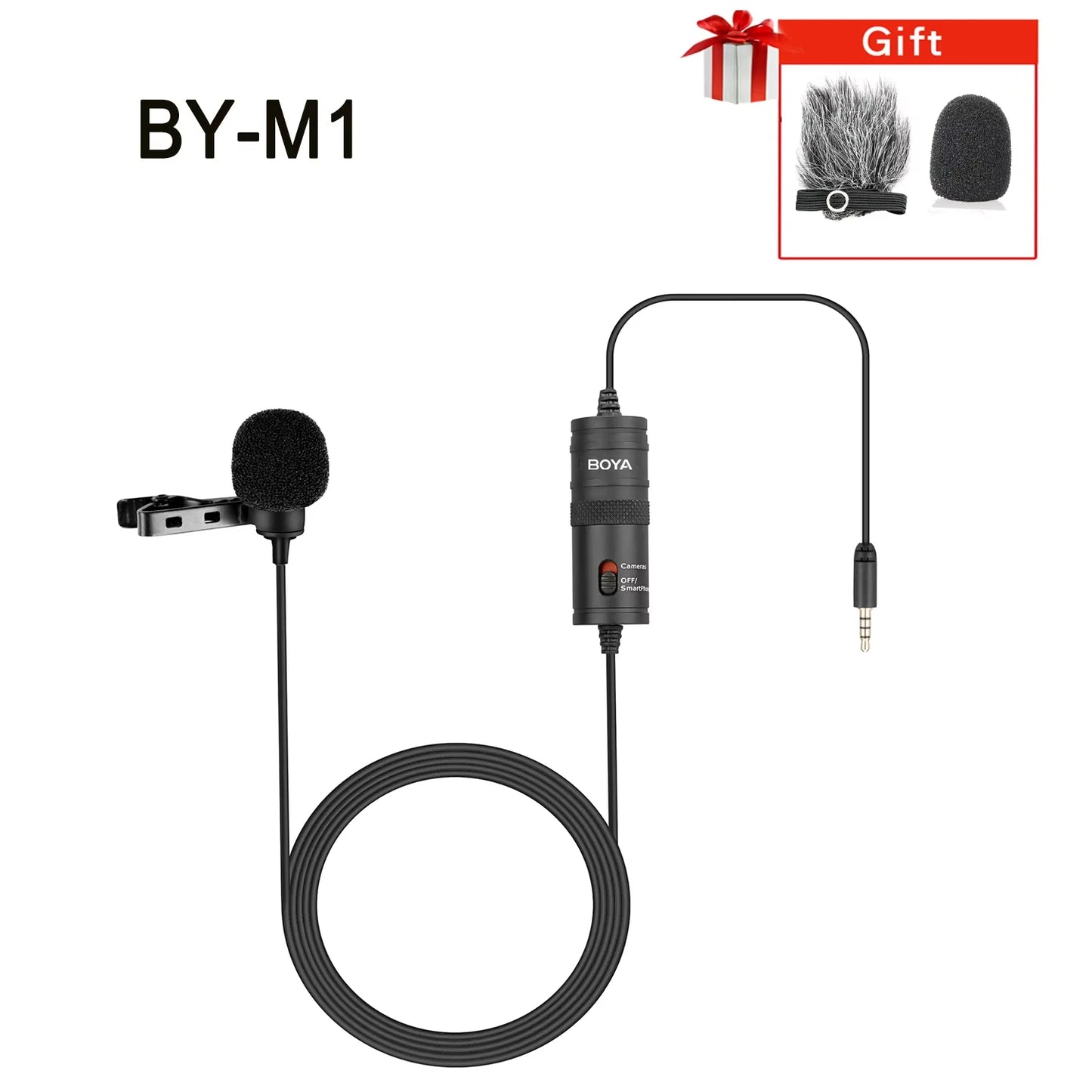 Microfone de lapela condensador BOYA BY-M1