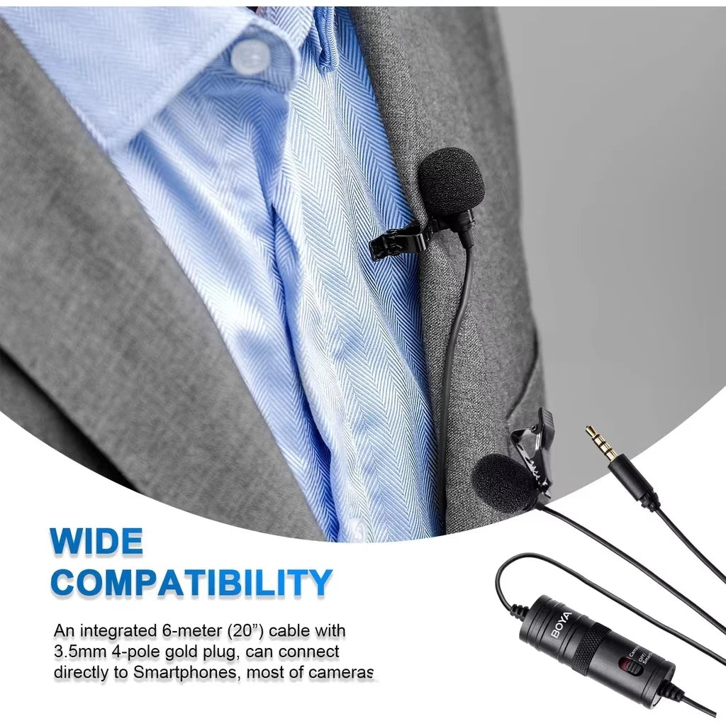 Microfone de lapela condensador BOYA BY-M1