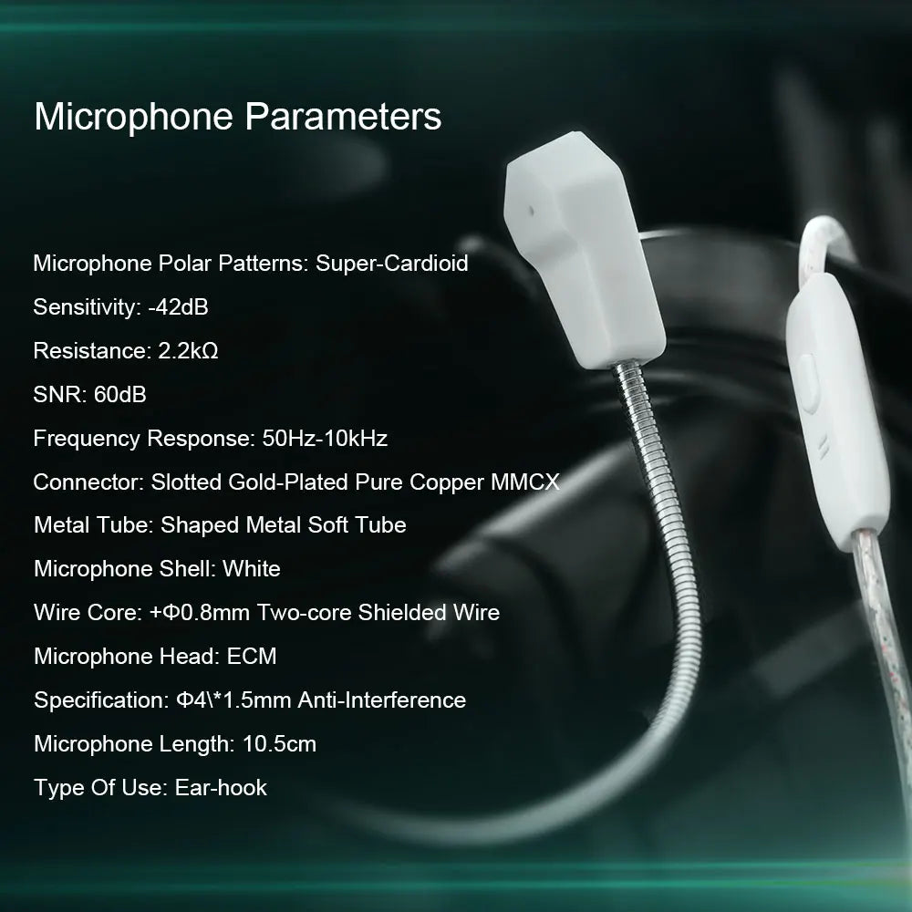 Fones de ouvido Kinera Celest Wyvern pretos com cabo e microfone