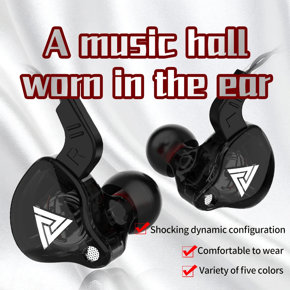 Fones de ouvido QKZ AK6 HiFi com fio de 3,5 mm
