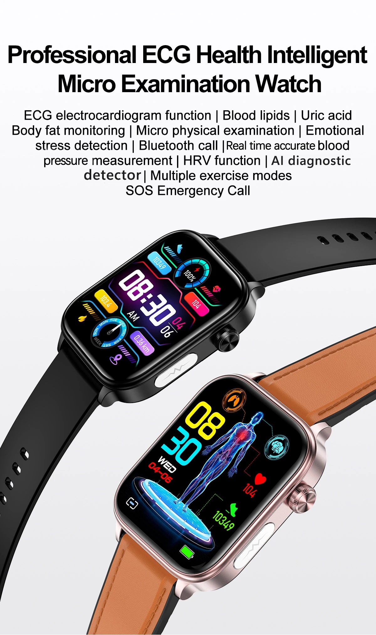 smartwatch médico com diagnóstico avançado para lipídios sanguíneos