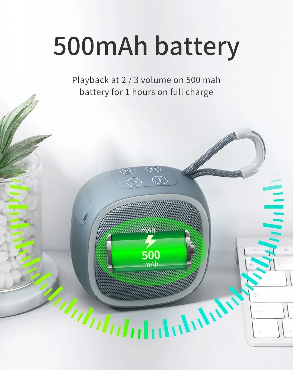Mini Caixa de Som Bluetooth sem Fio Potente TG659 TWS 5.3