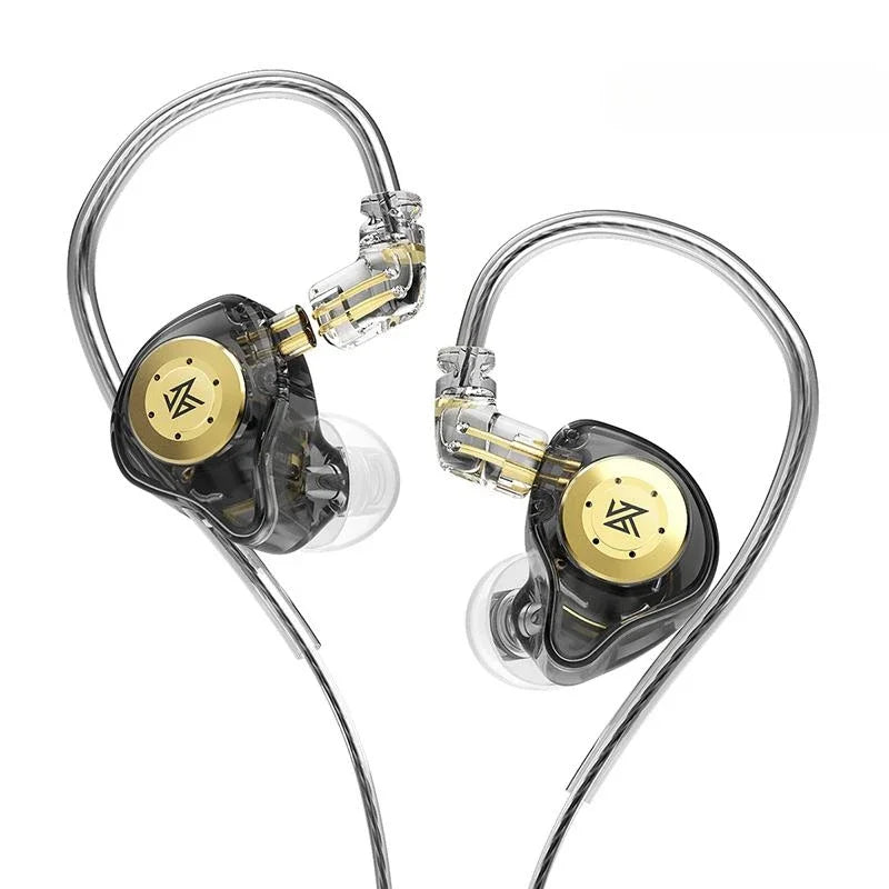 Fones de ouvido KZ EDX PRO Dynamic Drive HIFI Bass intra-auriculares com cancelamento de ruído