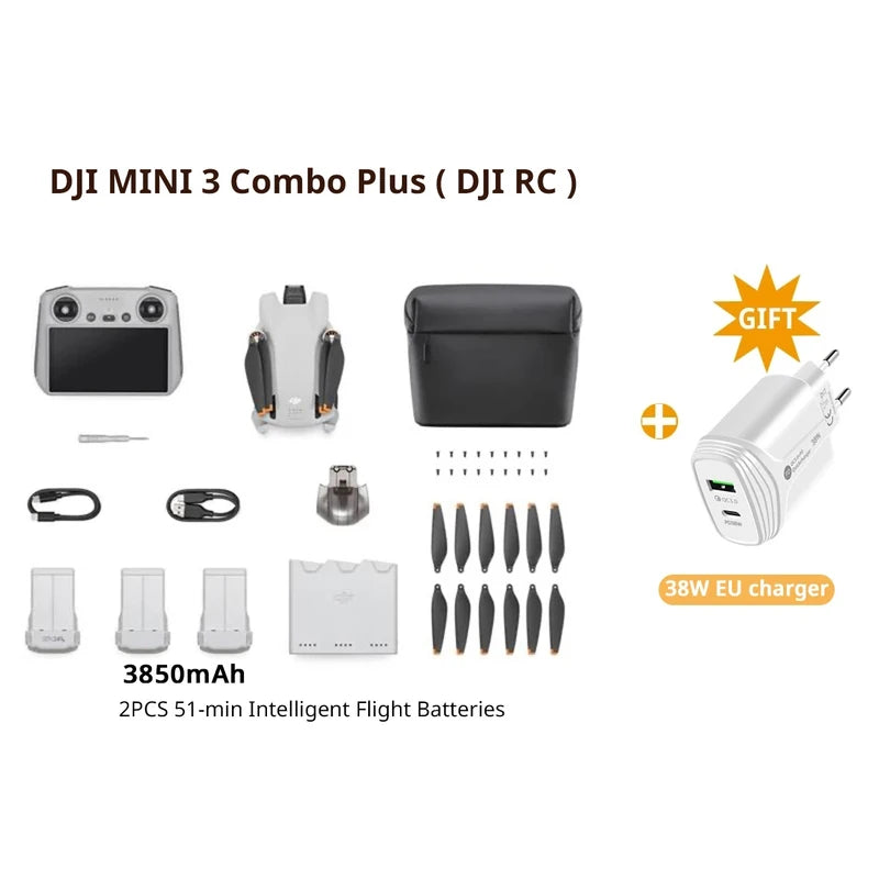 DJI Mini 3 Combo Drone com transmissão de 10 km