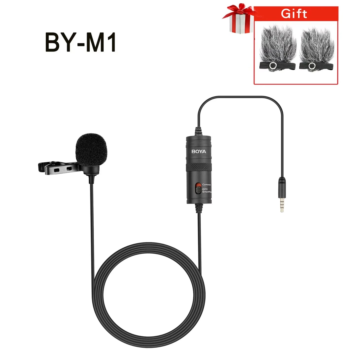 Microfone de lapela condensador BOYA BY-M1