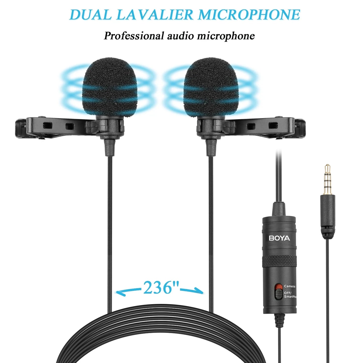 Microfone de lapela condensador BOYA BY-M1