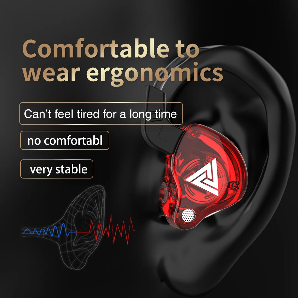 Fones de ouvido QKZ AK6 HiFi com fio de 3,5 mm