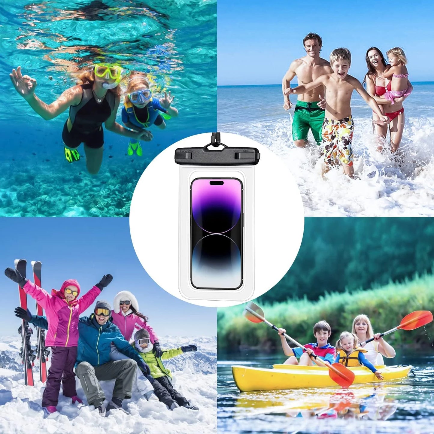 Capa de celular à prova d'água para natação, protetora universal subaquática para iPhone 11, 12, 13, 14 Pro Max X