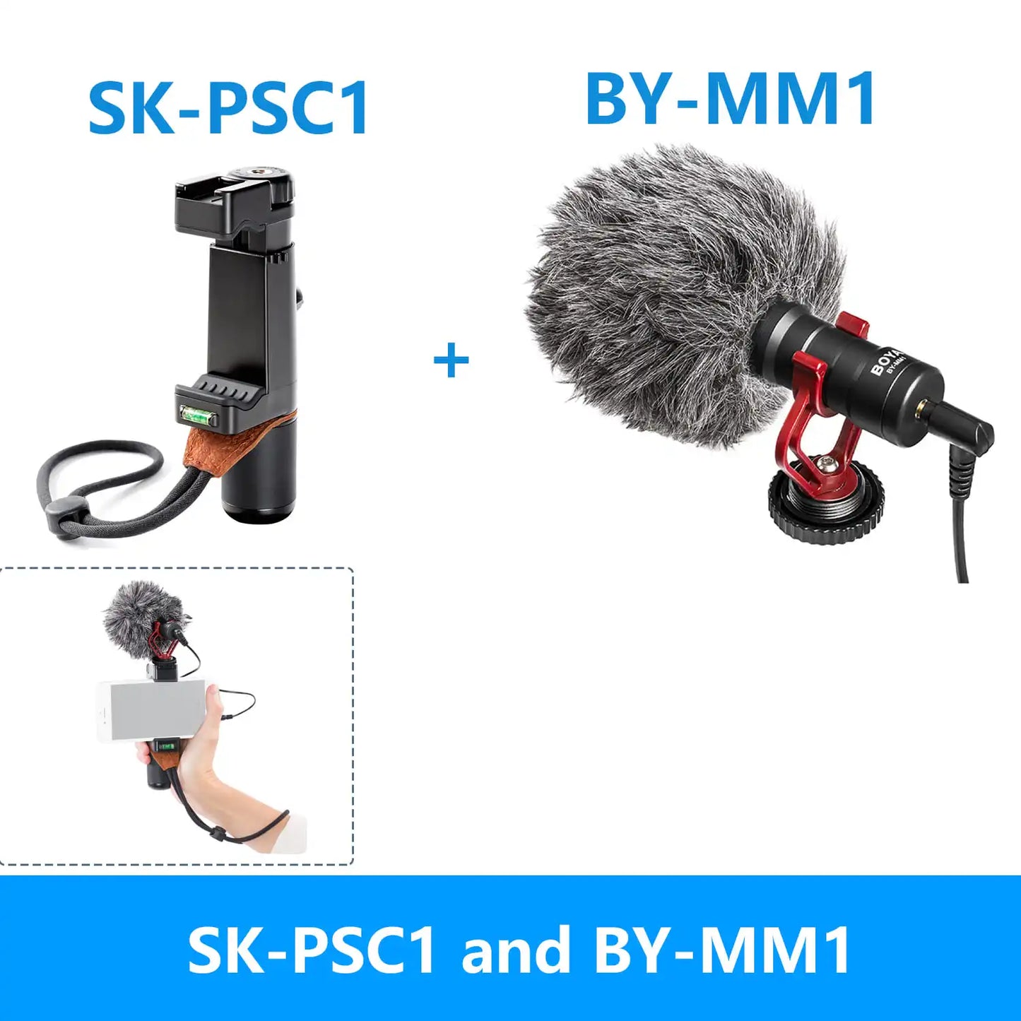 Microfone condensador profissional BOYA BY-MM1+ Mini microfone