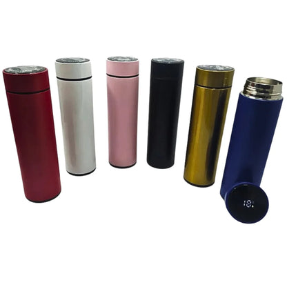 Garrafa térmica de aço inoxidável, sensor digital inteligente de temperatura, bebida quente e fria com LED