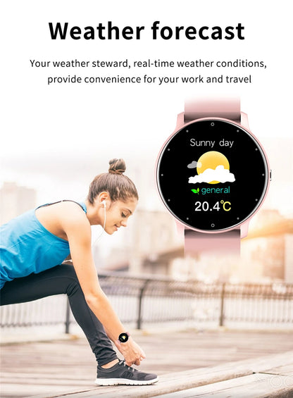 Smartwatch feminino LIGE com tela sensível ao toque e 1,33 polegadas
