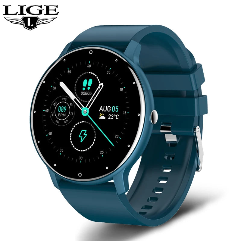 Smartwatch feminino LIGE com tela sensível ao toque e 1,33 polegadas