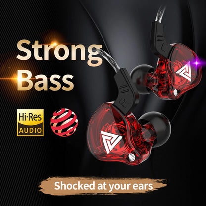 Fones de ouvido QKZ AK6 HiFi com fio de 3,5 mm