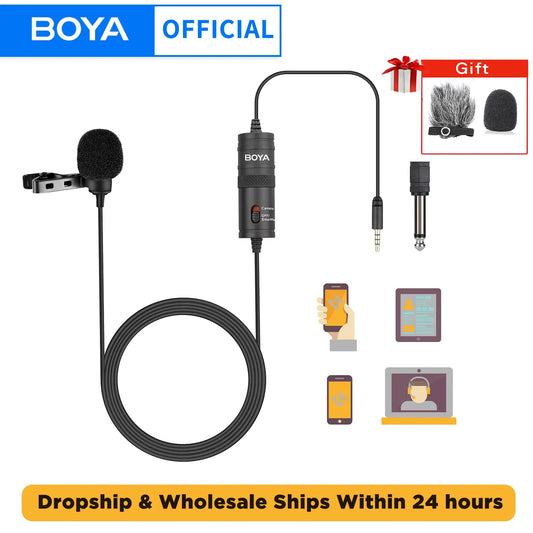 Microfone de lapela condensador BOYA BY-M1