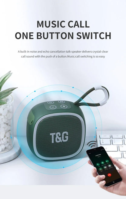 Mini Caixa de Som Bluetooth sem Fio Potente TG659 TWS 5.3