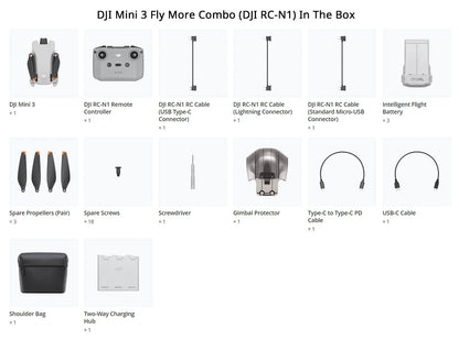 DJI Mini 3 Combo Drone com transmissão de 10 km