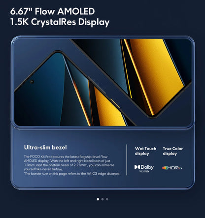 Smartphone POCO X6 Pro 5G IVA Dimensity 8300-Ultra 6.67" Flow AMOLED DotDisplay 64MP NFC