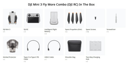 DJI Mini 3 Combo Drone com transmissão de 10 km