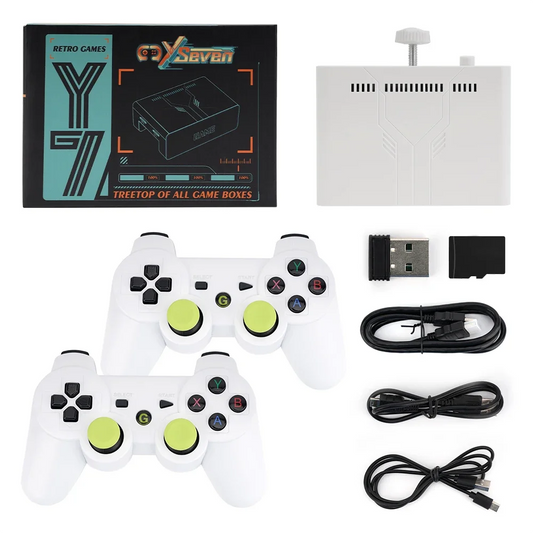 Console de jogos Y7 128G / 256G Sistema Linux  4K, Controle sem fio Jogo retrô