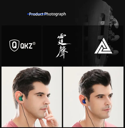 Fones de ouvido QKZ AK6 HiFi com fio de 3,5 mm