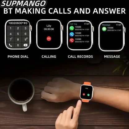 Smartwatch T88K com tela LCD de 1,68 polegadas unissex