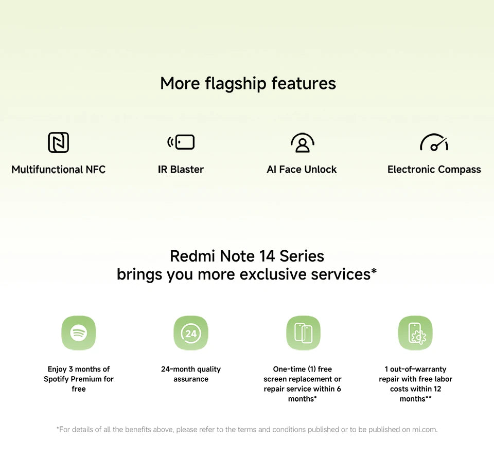 Smartphone Xiaomi Redmi Note 14, 128 GB / 256 GB de ROM, MediaTek Helio G99-Ultra, 33 W, 120 Hz, AMOLED, 108 MP, 5500 mAh
