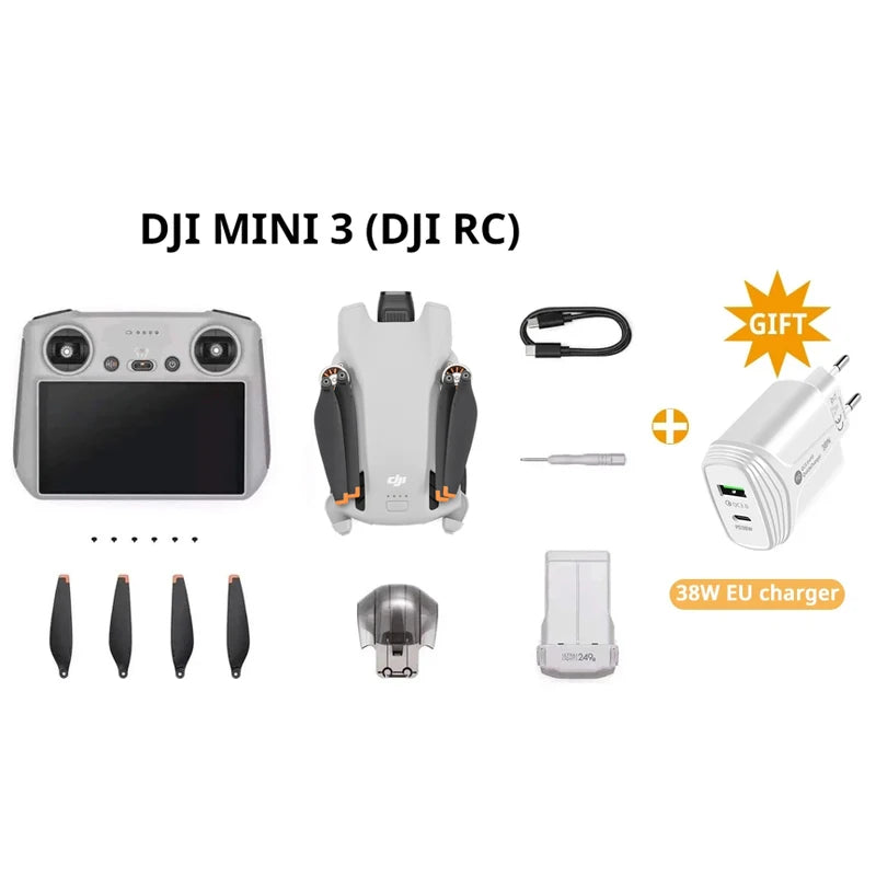 DJI Mini 3 Combo Drone com transmissão de 10 km
