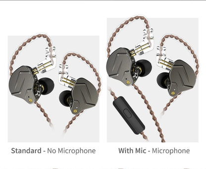Fones de ouvido KZ ZSN PRO 1BA 1DD com graves de metal HIFI