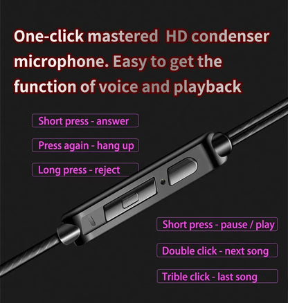 Fones de ouvido QKZ AK6 HiFi com fio de 3,5 mm
