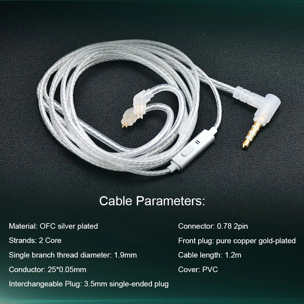 Fones de ouvido Kinera Celest Wyvern pretos com cabo e microfone