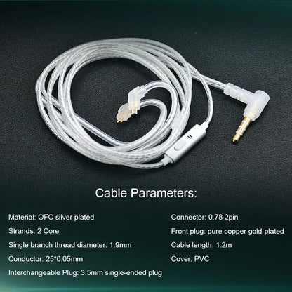 Fones de ouvido Kinera Celest Wyvern pretos com cabo e microfone