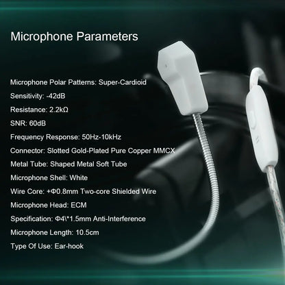 Fones de ouvido Kinera Celest Wyvern pretos com cabo e microfone