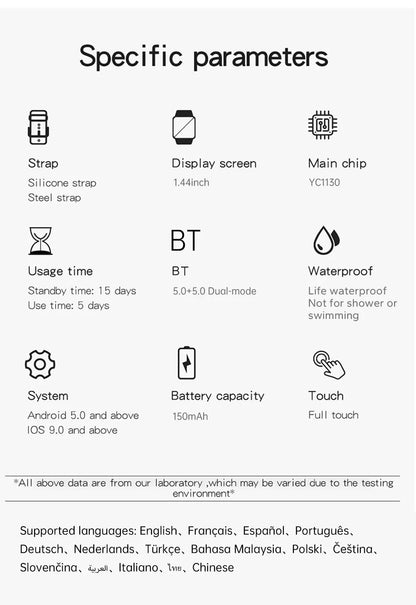 Smartwatch SiMSONLAB 1,44 Polegadas