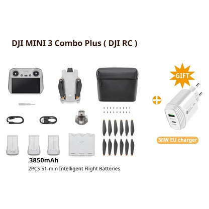 DJI Mini 3 Combo Drone com transmissão de 10 km