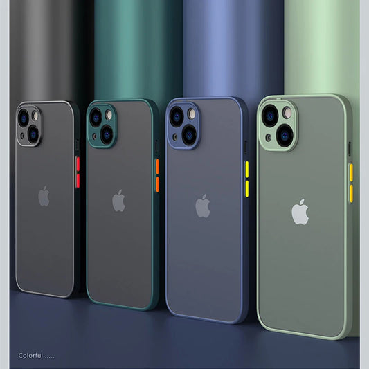 Capa protetora de silicone para iPhone 15, 11, 12, 13 Mini, 14 Pro, XR, XS Max, 7, 8 Plus SE